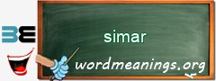 WordMeaning blackboard for simar